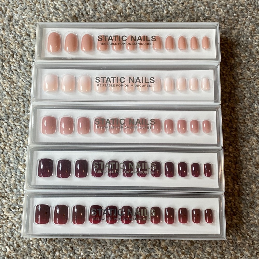 Static nails, 5 sets brand new